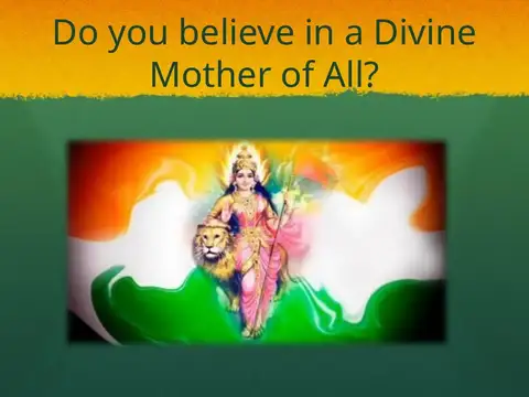 Slide 2 of the 2016 Master Plan: Do you believe in a Divine Mother of All?