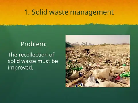Slide 20 of the 2016 Master Plan: 1. Solid waste management