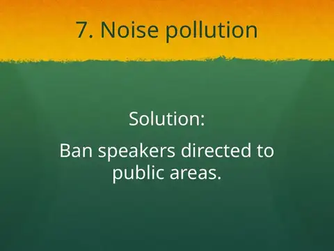 Slide 37 of the 2016 Master Plan: 7. Noise