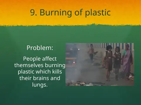 Slide 40 of the 2016 Master Plan: 9. Burning of plastic