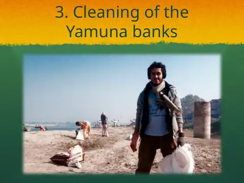 Slide 50 of the 2016 Master Plan: 3. Cleaning of the Yamuna banks